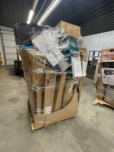 Jumbo huge liquidation pallet- over 7 ft tall ! Pallet number 8806