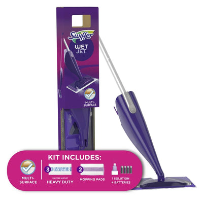 Swiffer WetJet Mop Starter Kit (1 Mop, 5 Mop Pads, 1 Liquid Solution)**New in box**