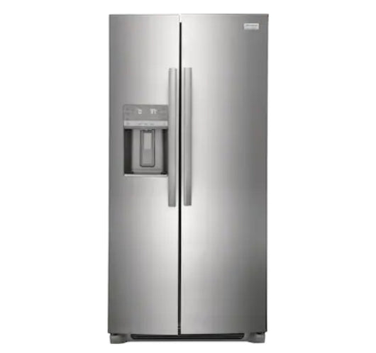 Frigidaire  Gallery 22.3-cu ft Counter-depth Side-by-Side Refrigerator with Ice Maker (Smudge-proof Stainless Steel) ENERGY STAR**New,Scratch and dent**