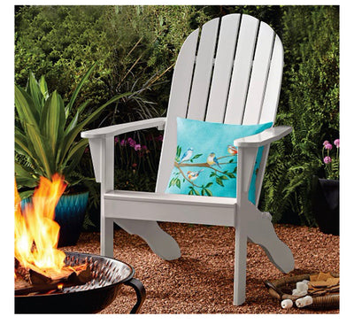 Mainstays Wood Outdoor Adirondack Chair, White Color**New in Box**