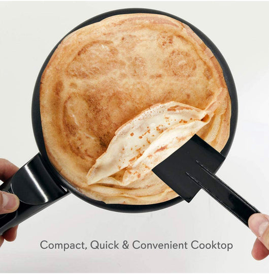 NutriChef Electric Griddle Crepe Maker - Pan Style Hot Plate Cooktop with ON/OFF Switch, Nonstick Coating, Automatic Temperature Control & Plug-in Operation for Kitchen & Countertop**New in Box**