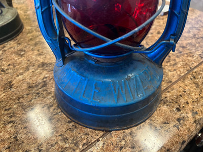 Vintage DIETZ LITTLE WIZARD LANTERN USA RED GLASS GLOBE 1900-1949, AS-IS FINAL SALE!!
