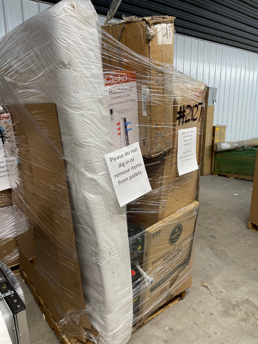 Jumbo huge liquidation pallet- over 7 ft tall ! Pallet number 2127