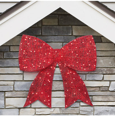Red Bow with Twinkling LED Lights**New in box**