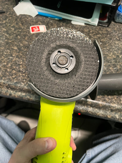 RYOBI 7.5 Amp 4.5 in. Corded Angle Grinder!! VERY LIGHTLY USED, USED ONCE(TESTED WORKS GREAT)!!