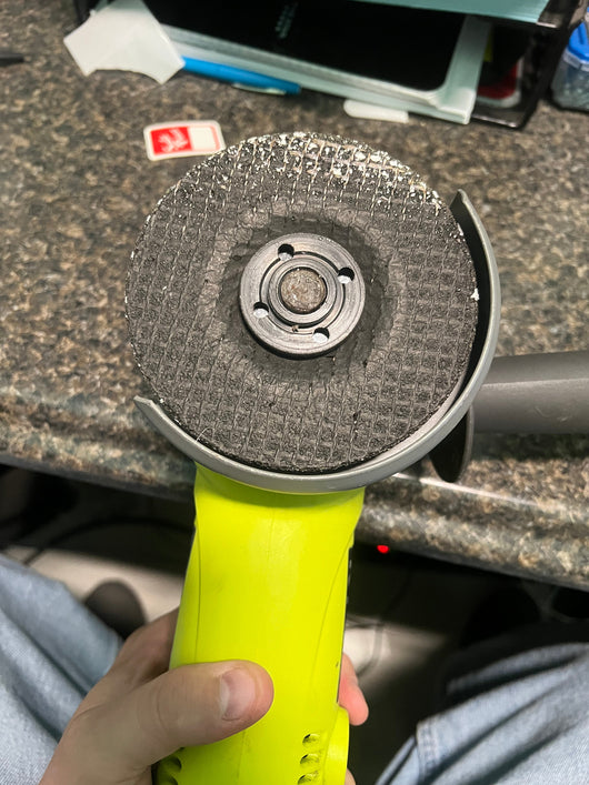 RYOBI 7.5 Amp 4.5 in. Corded Angle Grinder!! VERY LIGHTLY USED, USED ONCE(TESTED WORKS GREAT)!!