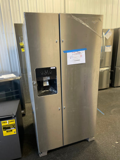 Whirlpool  21.4-cu ft Side-By-Side Refrigerator with Ice and Water Dispenser and Can Caddy - Fingerprint Resistant Stainless Steel!  -Brand new (Scratch & Dent) Photos shown -AUTOMATICALLY 20% OFF AT CHECKOUT!!! (PRICE AFTER 20% = $839)