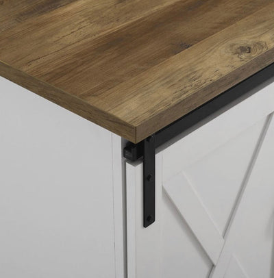 WE Furniture 58" Modern Farmhouse Wood TV Stand - White/Rustic Oak- NEW IN BOX!!!