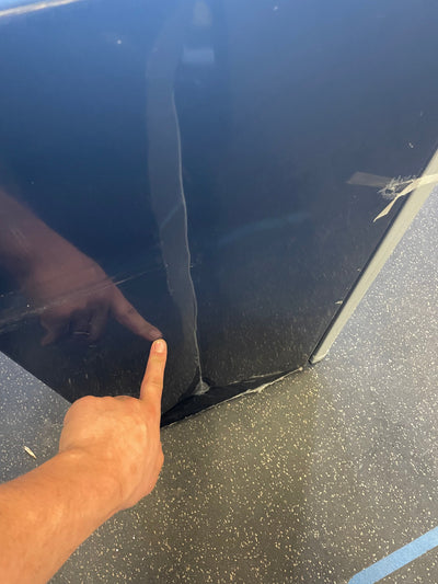 Magic Chef 3.3 cu. ft. Mini Fridge in Stainless Look! (NEW - Scratch/DENT From Shipping - Photos shown