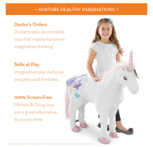 Melissa & Doug Giant Unicorn - Lifelike Stuffed Animal (over 2 feet tall)- brand new