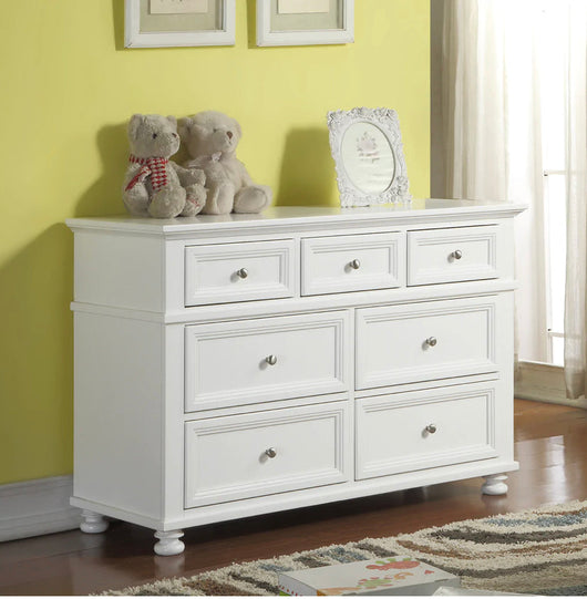 Caramia Kids Carlie 3-piece Nursery Furniture Set, White!! BRAND NEW, DRESSER IS FULLY ASSEMBLED NOT IN A BOX HAS VERY MINOR SCUFFS ON TOP FROM SHIPPING, CRIB IS NEW IN THE BOX!!