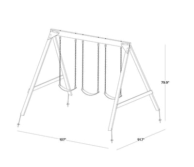 Sportspower Brooklyn Wooden Swing Set (new in the box)