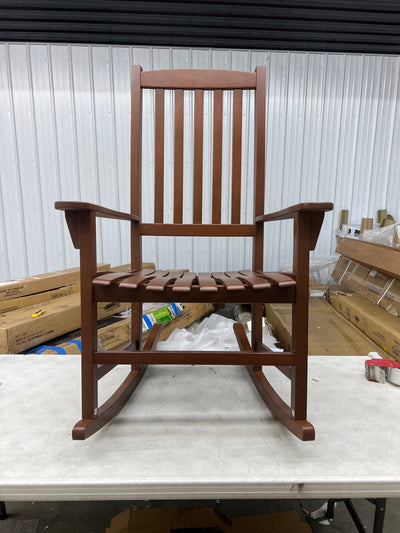 Alston Solid Wood Outdoor Rocking Chair, Natural Brown!! NEW AND ASSEMBLED!!