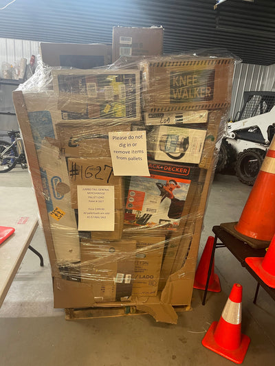 Jumbo huge liquidation pallet- over 7 ft tall ! Pallet number 1627