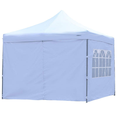 Ainfox 10x10 Ft Outdoor Canopy Tent, Pop-Up Canopy Tent Portable Shade Instant Folding Canopy with Carrying Bag and Height Adjustable (White - 4 Sidewalls)**New in box**