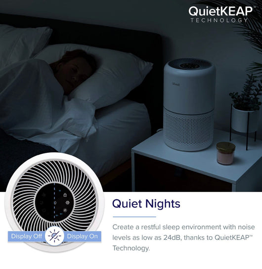 LEVOIT Air Purifier for Home Allergies Pets Hair in Bedroom, H13 True HEPA Filter- NEW IN BOX! (Minor crack from shipping but still functions well!)