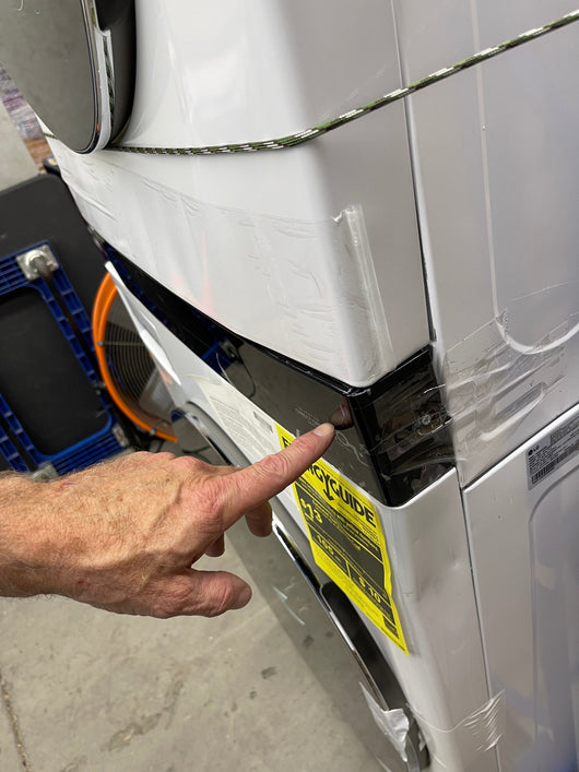 Front Load Washer and 7.4 cu. ft. Dryer!  WHITE FINISH  -Brand new never used, scratch and dent unit - , photos shown - GAS DRYER!