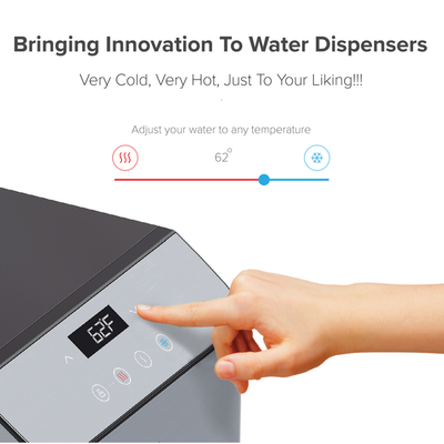 Brio 700 Series Bottom Load Hot, Cold and Room Water Cooler - Self Clean Ozone - Tri Temp W/Touch Dispense - Set Custom Temperature 39°-59°F Cold and 174°–194°F Hot**New in Box**