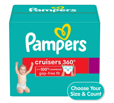 Pampers Cruisers 360 Fit Diapers, Size 6 (count 104)- NEW IN BOX!!!!
