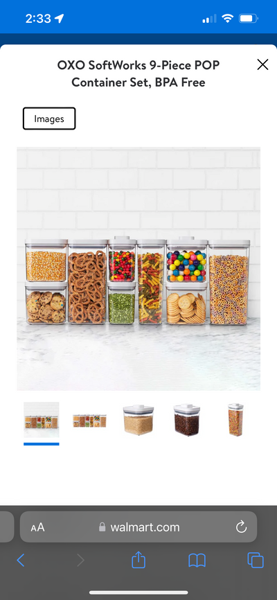 OXO SoftWorks 9-Piece POP Container Set, BPA Free- NEW IN BOX!!!