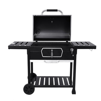 Royal Gourmet CD2030AN Deluxe 30-Inch Charcoal Grill, BBQ Smoker Picnic Camping Patio Backyard Cooking, Black**New in Box,slight dent from shipping**