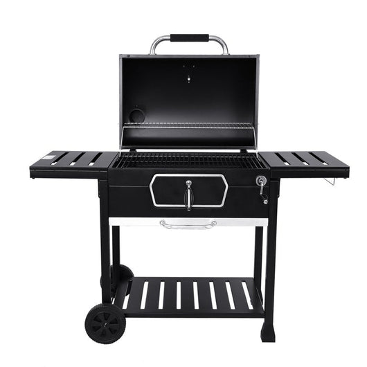 Royal Gourmet CD2030AN Deluxe 30-Inch Charcoal Grill, BBQ Smoker Picnic Camping Patio Backyard Cooking, Black**New in Box,slight dent from shipping**