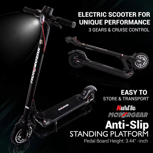 Hurtle Fitness HURES18-M5 - 8.5 In. Foldable Electric Scooter - Upgraded Vacuum Tire Foldable Commuter, Suitable for Adult & Kids**Used very few times**