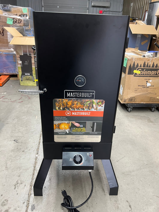 Masterbuilt Analog Electric Smoker, Black!! NEW AND ASSEMBLED, DENTED FROM SHIPPING BUT WILL STILL WORK FINE(PHOTOS SHOWN)!!