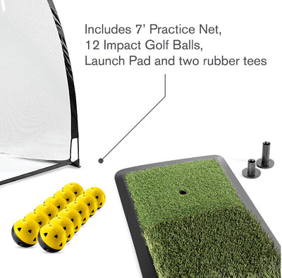 SKLZ Golf Home Driving Range Kit with Dual Surface Fairway and Rough Surface Mat!! NEW IN BOX!!