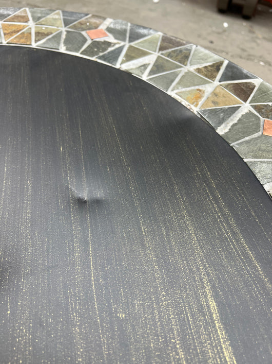 Pleasant Hearth Fire Pit, Rubbed Gold!! NEW AND ASSEMBLED(MINOR DENT ON LID FROM SHIPPING)!!