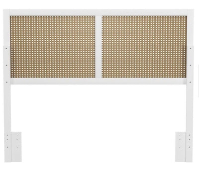 Hillsdale Furniture Serena Wood and Cane Panel Full/Queen Headboard, White!! NEW IN BOX!!