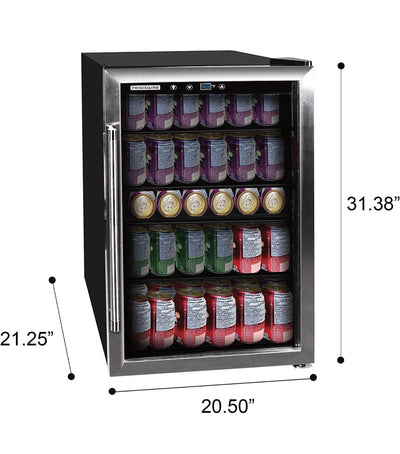 Frigidaire EFMIS155 Beverage Center-126 Cans-Full Stainless Steel, 126-CAN, Stainless- Salvage special