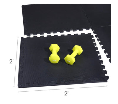 Everyday Essentials 1/2 In., Thick Flooring Puzzle Exercise Mat with High Quality EVA Foam Interlocking Tiles, 36pc- Lightly Used, Still functionable!