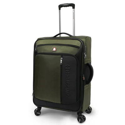SwissTech Urban Trek 28" Check Soft Side Luggage, Olive**New**