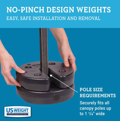US Weight Canopy Weights for Securing Canopies, Tents, and Umbrellas at Outside Events- NEW IN BOX!!!