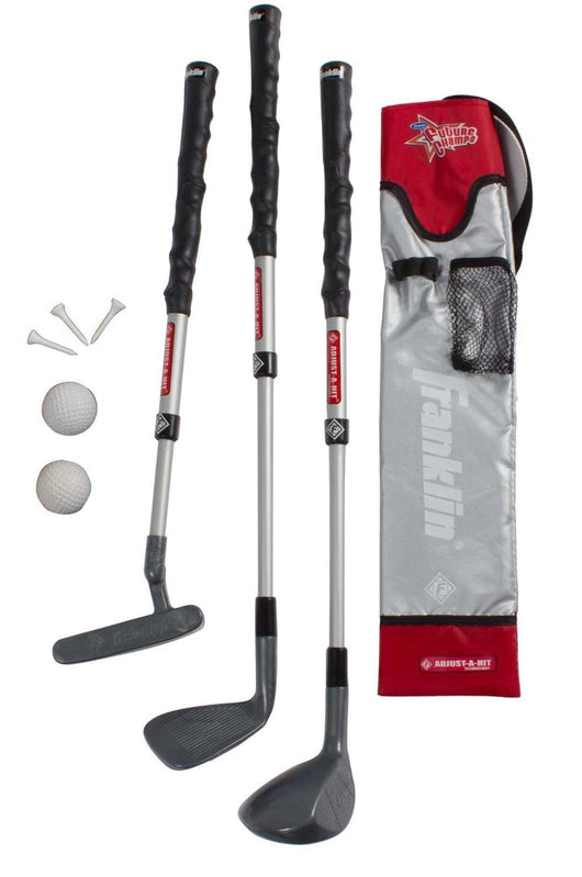 Franklin Sports Kids Plastic Golf Set, Adjustable Youth Clubs, Red!! NEW OUT OF BOX!!