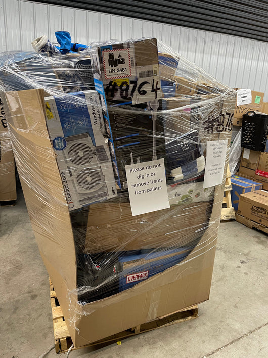 Jumbo huge liquidation pallet- over 7 ft tall ! Pallet number 8764