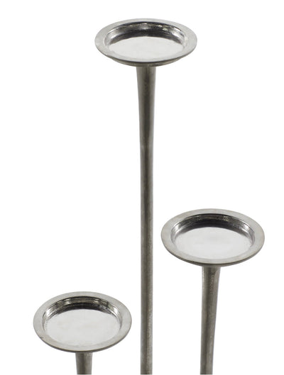 DecMode 27”,32”,40”H Aluminum Modern Candle Holder, Silver, 3 Pieces!! NEW OUT OF BOX!!