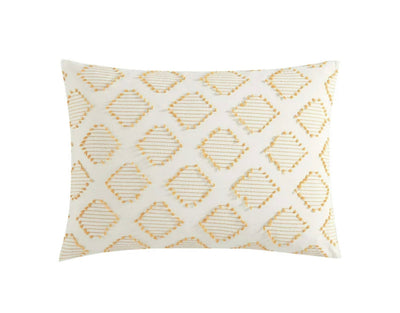 Better Homes & Gardens, Clipped Jacquard Diamond Ochre Harvest King Duvet Cover- NEW!!!