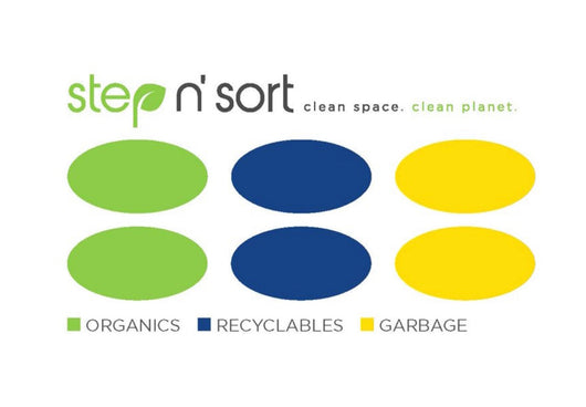 Step N' Sort 3-Compartment Stainless Steel Kitchen Trash and Recycling Bin, 12 gal- NEW OUT OF BOX!!!!