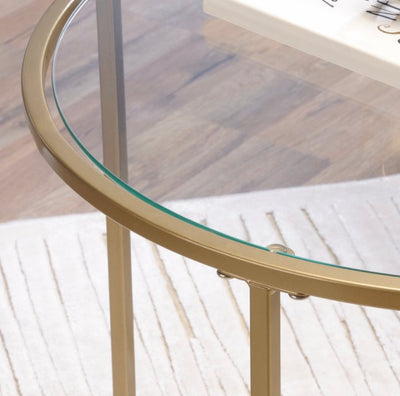 Better Homes & Gardens Nola Side Table, Gold Finish- NEW IN BOX!!!