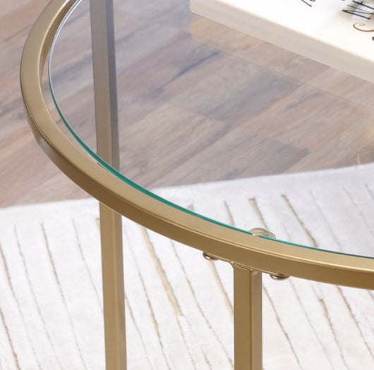 Better Homes & Gardens Nola Side Table, Gold Finish- NEW IN BOX!!!