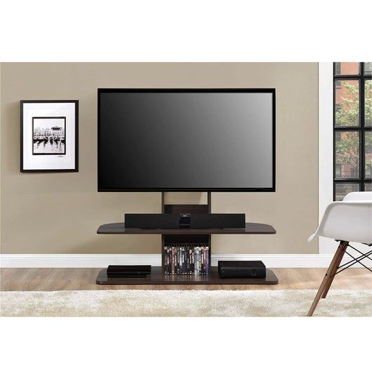 Ameriwood Home Galaxy TV Stand with Mount for TVs up to 65" Wide, Espresso- NEW IN BOX! (Minor scratch from shipping)