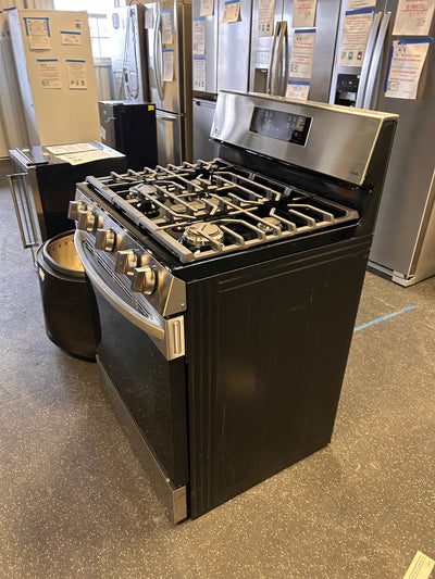 LG Airfry Smart Wi-Fi enabled 30-in 5 Burners 5.8-cu ft Self-cleaning Air Fry Convection Oven Freestanding Gas Range (Stainless Steel)!  -Brand new out of the box (Is missing original booklet)