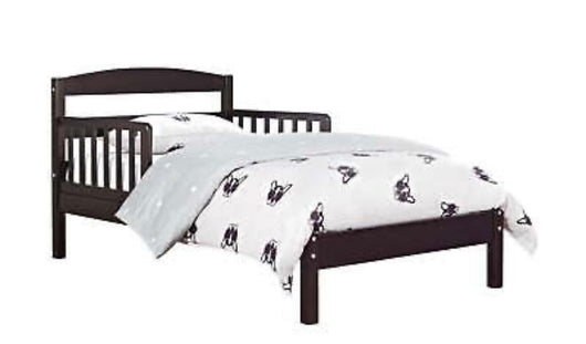 Jackson Kids Wood Toddler Bed with Safety Guardrails, Espresso**New in box**