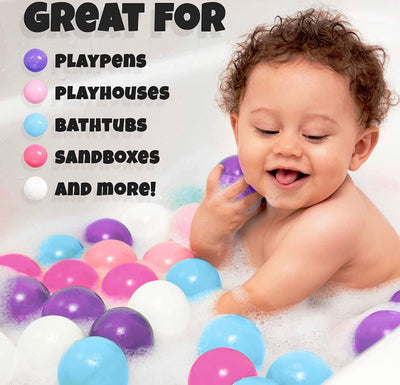 Ball Pit Combo!!!  Little Big Playroom Memory Foam Ball Pit for Toddlers (Classic Light Gray) and  Pastel Colored Ball Pit Balls, 250+! NEW IN BOX/PLASTIC