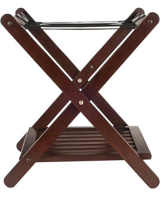 Winsome Wood Remy Luggage Rack with Shelf in Cappuccino- NEW IN BOX!!!