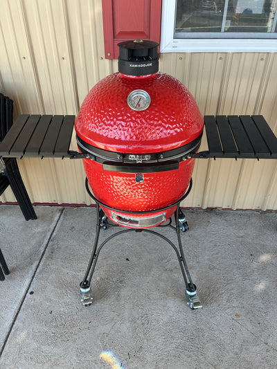 Kamado Joe Classic II 18” Charcoal Grill, Red!!! (Grill is used once but all accessories and inserts are brand new never used, please see photos!)