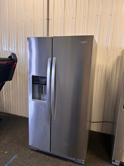 Whirlpool 28.4-cu ft Side-by-Side Refrigerator with Ice Maker (Fingerprint Resistant Stainless Steel)!  -Brand new, does have a minor scratch & dent from shipping, photos shown