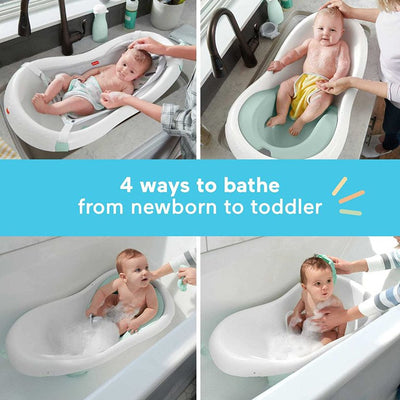 Fisher-Price GPW85-9665 4-in-1 Sling 'n Seat Bath Tub Climbing Leaves (White)- **New in box**